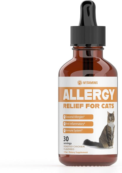Allergy Relief for Cats | Helps to Naturally Support Allergy &amp; Itch Relief for Cats | Cat Allergy | Cat Itch Relief | Cat Itchy Skin Relief | Cat Allergy Relief for Cats | Cat Supplements &amp; Vitamins