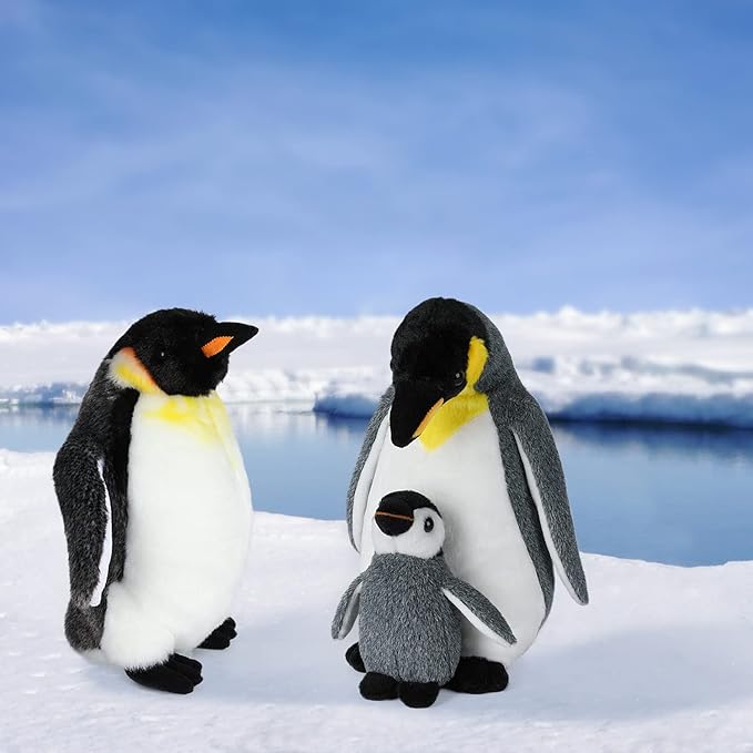 Penguin Family Plush Toy, Stuffed Animal Plushie Doll, Soft Fluffy Like Real Polar Animals Hugging Toy - Present for Every Age &amp; Occasion