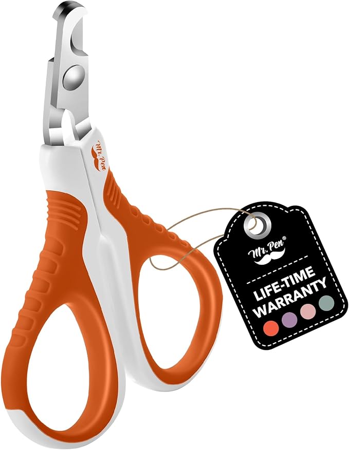 Mr. Pen Cat Nail Trimmer - Raspberry Red &amp; White, Cat &amp; Dog Nail Clipper