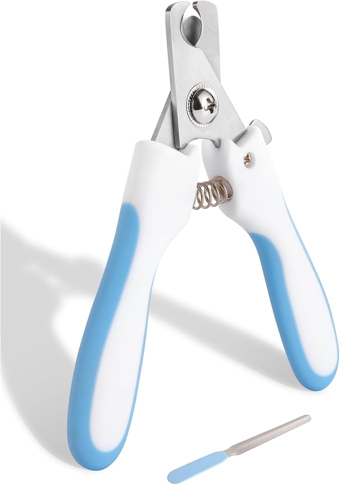 AIXINPET Dog &amp; Cat Nail Clippers and Trimmers - with Free Nail File, Protective Guard to Avoid Over Cutting, Extra Sharp Blade - Suitable for Small to Large Dogs &amp; Cats, Birds and Rabbits (Large)