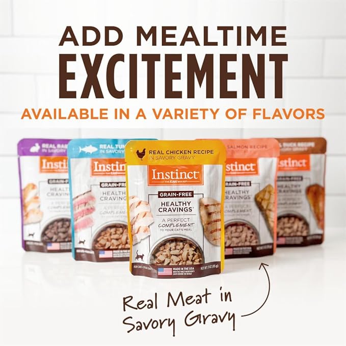 Instinct Healthy Cravings Grain Free Real Chicken Recipe Natural Wet Cat Food Topper by Nature&