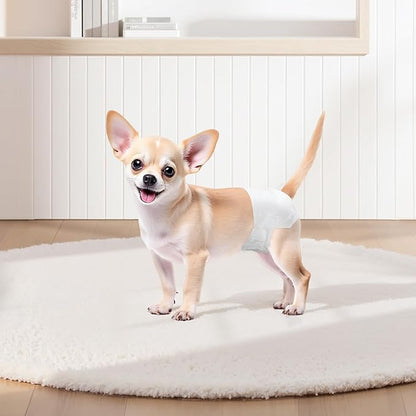 VEVOR Disposable Dog Diapers, Super Absorbent Female Dog Diapers, 360° Leak-Proof Female Doggy Pet Diaper with Wetness Indicator for Heat Period, Training, Incontinence - M, 96 Count (2 Packs of 48)