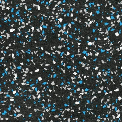 American Floor Mats - Extreme Rubber Gym Tiles - 1 Inch Thick Colorful Rubber Mats - Superior Shock and Sound Absorbing - 35% Blue/Grey/White - 2&