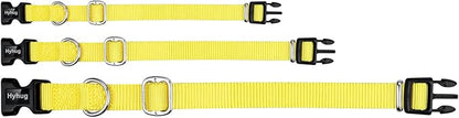 Hyhug Small Dog Collar Quick-Release Yellow| Heavy-Duty Nylon Puppy Collar, Adjustable &amp; Durable Pet Supplies for Boy &amp; Girl Dogs (Small, Illuminating Yellow)