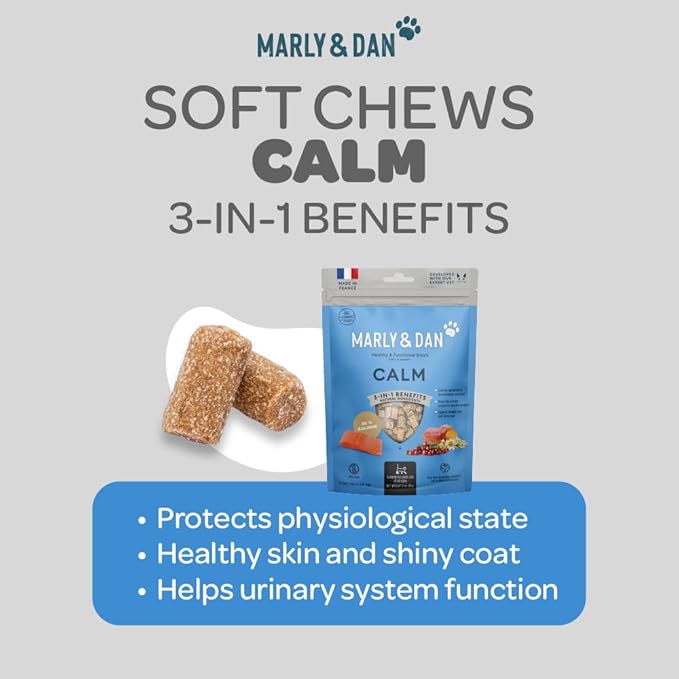 Marly &amp; Dan Healthy &amp; Functional Salmon Treats for Cats, Purrfectly Tasty Calm Recipe
