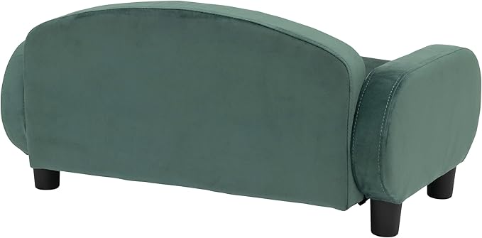 Paws &amp; Purrs Cat Sofa Bed, Pet Couch for Indoor Cats Elevated Cat Beds with Removable Washable Mattress Cover for Kitten, Puppy or Small Animal- 31.5" Wide, Teal