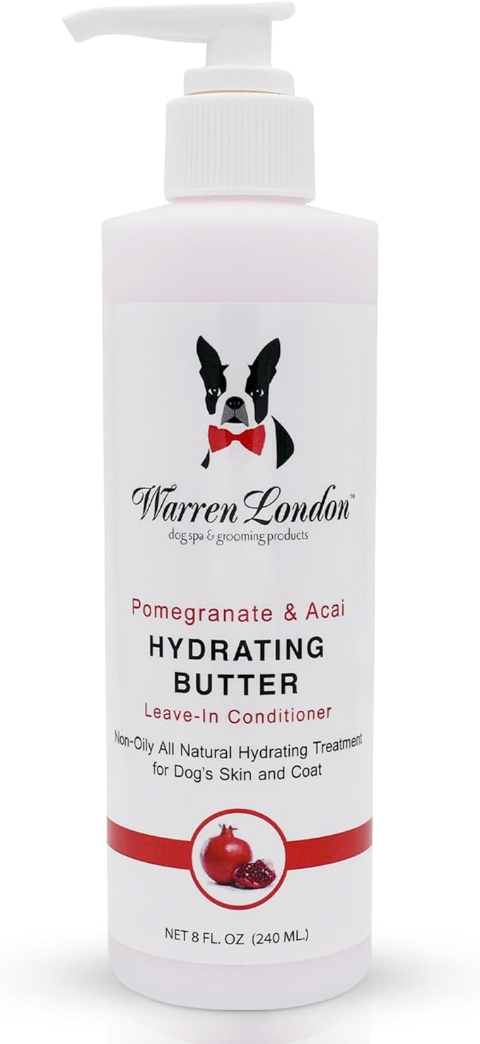 Warren London - Hydrating Butter For Dogs Skin &amp; Coat,8 Oz,Pomegranate &amp; Acai