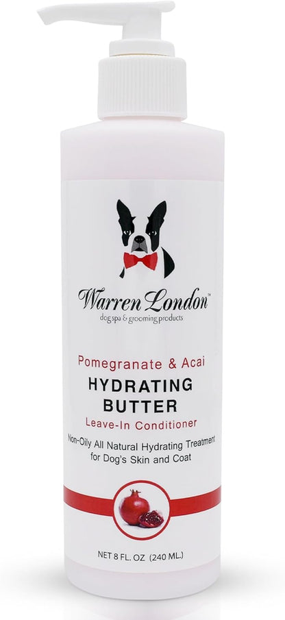 Warren London - Hydrating Butter For Dogs Skin &amp; Coat,8 Oz,Pomegranate &amp; Acai