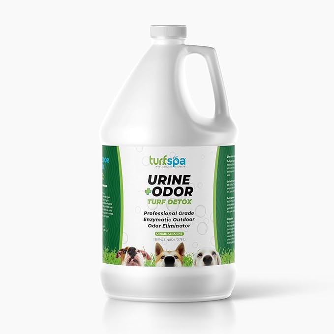Urine &amp; Odor Turf Detox: Gallon Refill of Professional Enzyme Cleaner &amp; Odor Eliminator for Artificial Grass, Turf, Concrete, Patio &amp; Kennels, Pet Urine Enzymatic Cleaner for Dogs &amp; Cats