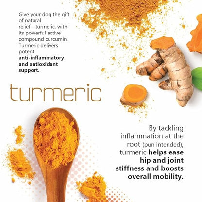 TS Joint Supplement Vet Formulated Pain &amp; Inflammation Relief Treats Hip Dysplasia &amp; Arthritis, Glucosamine, Chondroitin, Turmeric, MSM, HA, Creatine, Omega 3 EPA + DHA.120 Soft Chews