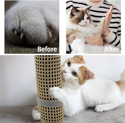 Cat Nail File Scratcher Wrapped Around a Scratching Post, Scratch Pad with 80 Aluminum Oxide Grit, Helps Trim Cat&