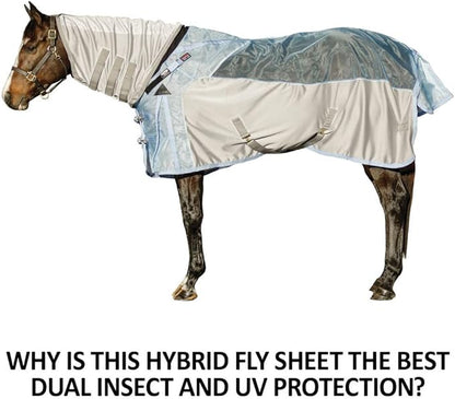 Schneiders Adjusta-Fit Mosquito Mesh Hybrid II Horse Fly Sheets | Ultimate Insect &amp; UV Protection for Equine Comfort