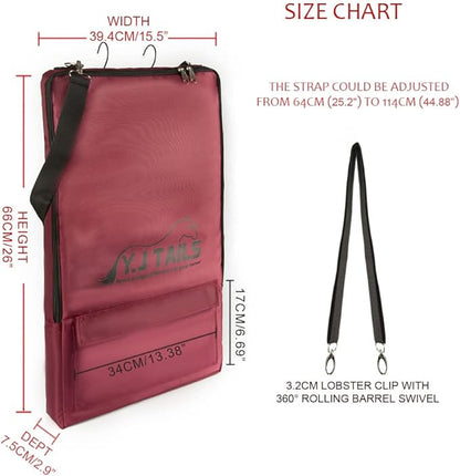 Horse Bridle Bag, Horse Tack Carry Bag with 3 Prong Tack Rack for Halters, Bridle, Harness, Equestrian Reins, Bits and Headstalls (Wine Red)
