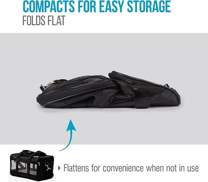 Sherpa Original Deluxe Travel Pet Carrier, Airline Approved &amp; Guaranteed On Board - Black, Medium