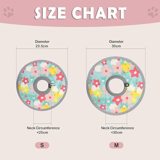 LOS ANDES Adjustable Cat Recovery &amp; Protective Collar - Alternative to Traditional Neck Cones, Prevent Licking Wounds After Surgery, Lightweight Design for Kittens &amp; Puppies
