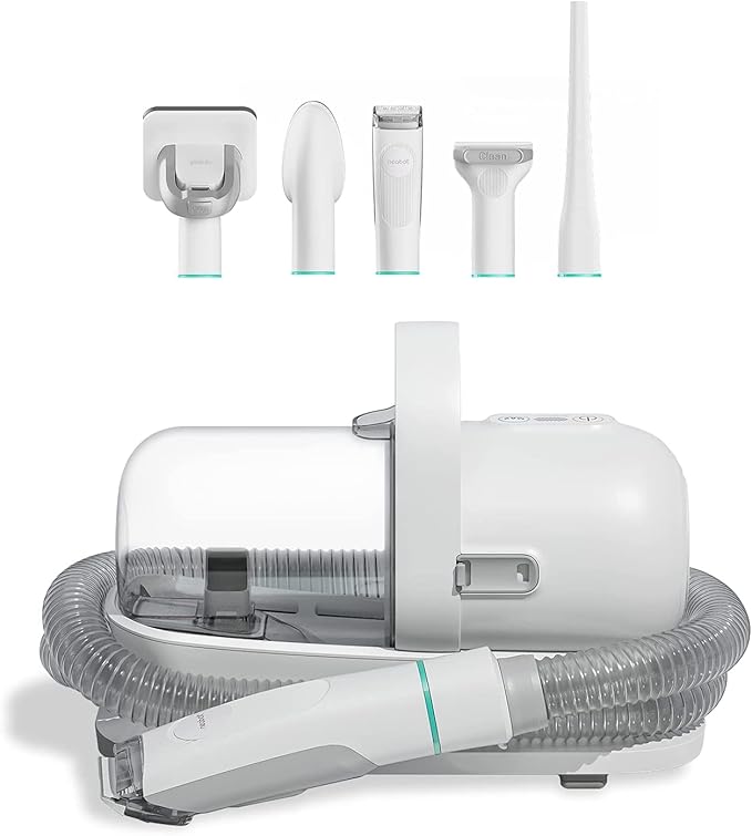 neabot Neakasa P1 Pro Pet Grooming Kit &amp; Vacuum Suction 99% Pet Hair, Professional Clippers with 5 Proven Grooming Tools for Dogs Cats and Other Animals