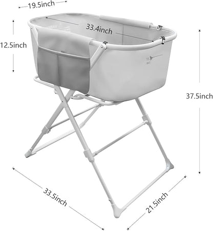 Portable Dog Bathtub, Elevatable Dog Washing Station for Bathing Shower and Grooming, Collapsible Dog Bath Tub for Small/Medium/Large Dogs, Cats &amp; Other Pet (Large Dogs Bathtub)