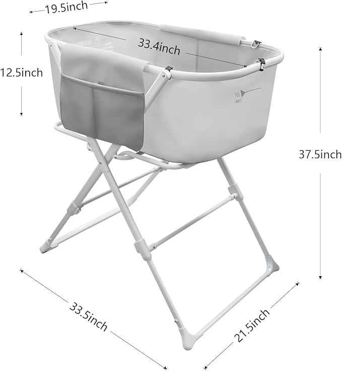 Portable Dog Bathtub, Elevatable Dog Washing Station for Bathing Shower and Grooming, Collapsible Dog Bath Tub for Small/Medium/Large Dogs, Cats &amp; Other Pet (Medium Dogs Bathtub)