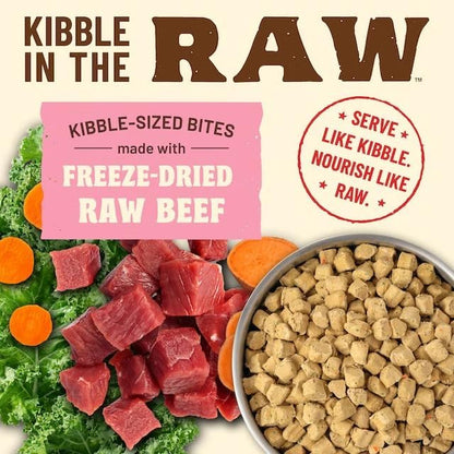 Primal Kibble in The Raw, Freeze Dried Cat Food, Beef, Scoop &amp; Serve, Made with Raw Protein, Whole Ingredient Nutrition, Crafted in The USA, Dry Cat Food, 24 Ounce (1.5 lb) Bag