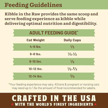 Primal Kibble in The Raw, Freeze Dried Cat Food, Chicken, Scoop &amp; Serve, Made with Raw Protein, Whole Ingredient Nutrition, Crafted in The USA, Dry Cat Food, 24 Ounce (1.5 lb) Bag