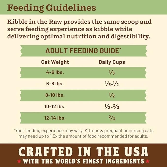 Primal Kibble in The Raw, Freeze Dried Cat Food, Chicken, Scoop &amp; Serve, Made with Raw Protein, Whole Ingredient Nutrition, Crafted in The USA, Dry Cat Food, 64 Ounce (4 lb) Bag