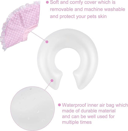 CuteBone Inflatable Dog Cone Alternative for Large Dogs After Surgery-Double Adjustable Neck Range P23SO00101XL