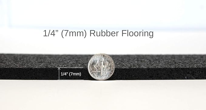 American Floor Mats 1/4in (7mm) Thick Solid Black 4&
