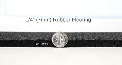 American Floor Mats 1/4in (7mm) Thick Solid Black 4&