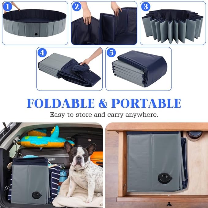 Foldable Dog Bath Swimming Pool 71&