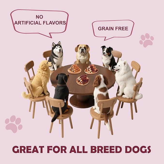ASMPET Dog Treats, Duck Wrapped Beef Cartilage, Rawhide Free &amp; Grain Free Dog Snacks
