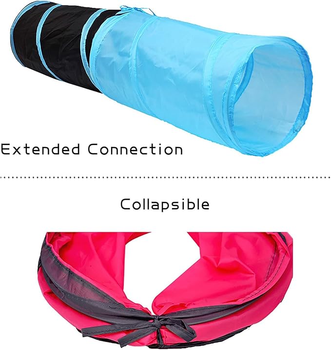 iCAGY Foldable Spiral Cat Tunnel - Indoor Toy for Small Cats, Kittens, and Rabbits - Tube for Interactive Play and Outdoor Fun - Pet Activity Toy Camouflage Green 20" 3 Pcs