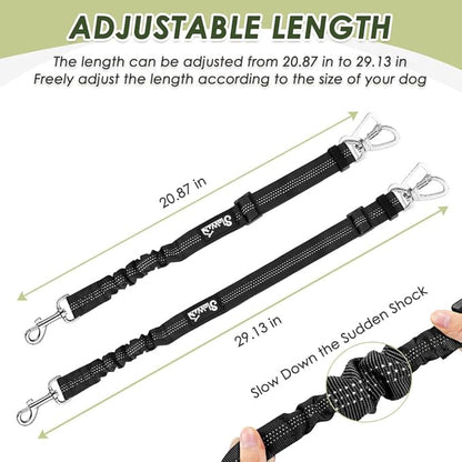 Lukovee Dog Seat Belt for Car, Adjustable Dog Car Harness for Large Medium Small Dogs, Soft Padded &amp; Breathable Mesh Dog Seatbelt with Car Strap and Carabiner(Camouflage Double Clip,Medium)
