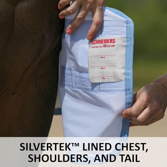 Schneiders Adjusta-Fit Mosquito Mesh Hybrid II Horse Fly Sheets | Ultimate Insect &amp; UV Protection for Equine Comfort