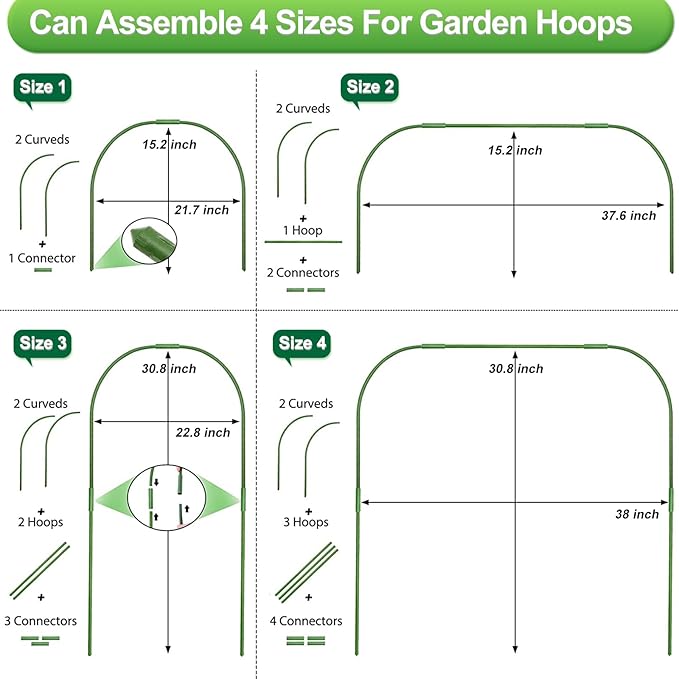 Garden Netting Kit, 10X30 Ft Garden Ultra Fine Mesh Net Bird Barrier Protection with Garden Hoops for Protect Garden Vegetables Flowers Shrubs Fruit Trees Indoors &amp; Outdoors Plant Beds Greenhouse