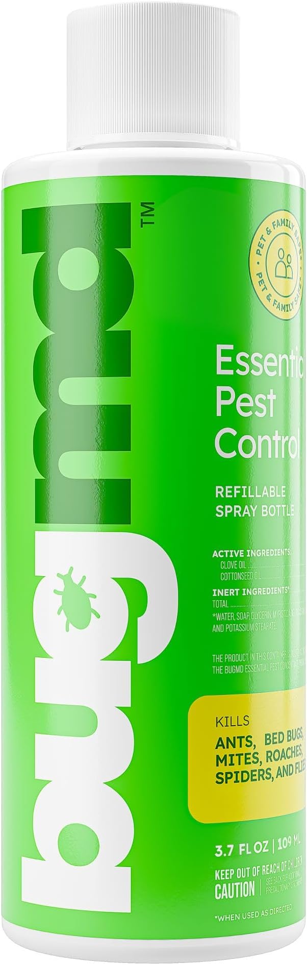 BugMD Ant Killer &amp; Bug Spray Concentrate - Indoor Cockroach and Roach Killer, Spider Spray for Home, Fly and Insect Defense, Essential Oils, Plant-Powered, Eco-Friendly Pest Control - 3.7 Oz