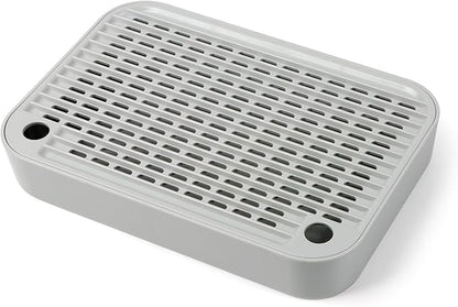 Cat Litter Box Ramp Mat with Filter Function, Cat Step Pedal Stool for Self-Cleaning Litter Box, Easy to Clean, Ideal for Kitten &amp; Elderly Cats (Light Grey)
