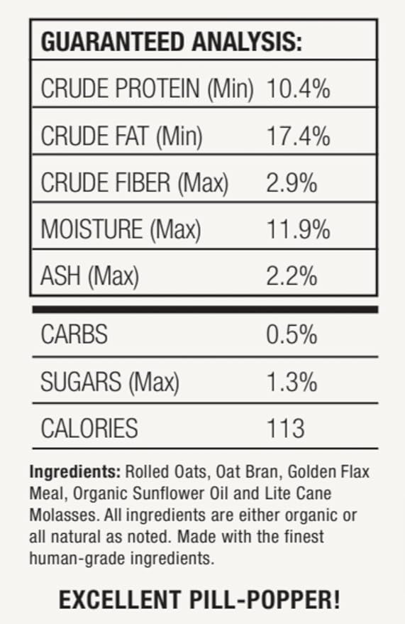 Horse Treats, Original Flavor, A Softer Cookie/Pill Popper Made w/Lite Molasses, Low Carb/Sugar, Wheat, Corn, Soy &amp; Alfalfa Free. All Natural Ingredients, 2.5 lb