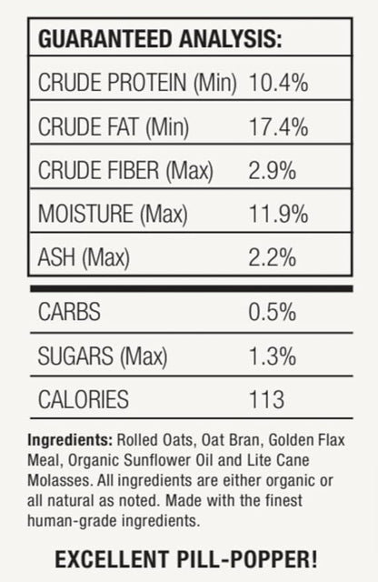 Horse Treats, Original Flavor, A Softer Cookie/Pill Popper Made w/Lite Molasses, Low Carb/Sugar, Wheat, Corn, Soy &amp; Alfalfa Free. All Natural Ingredients, 4.5 lb
