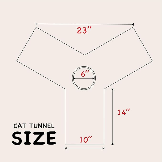 Tempcore 3 Way Collapsible Cat Tunnels, Indoor Cat Toys with Peek Hole &amp; Boredom Breaker Ball for Kittens &amp; Puppies