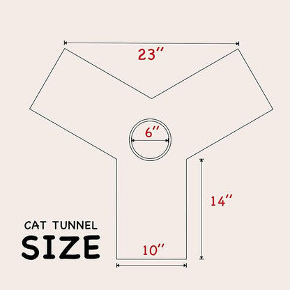 Tempcore 3 Way Collapsible Cat Tunnels, Indoor Cat Toys with Peek Hole &amp; Boredom Breaker Ball for Kittens &amp; Puppies