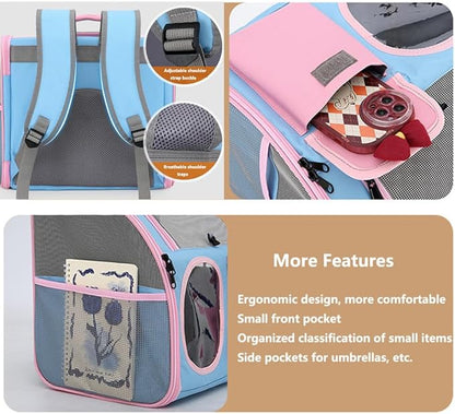 【See-Through Bubble Window】 Pet Carrier Backpack for Cats &amp; Small Dogs | Bubble Backpack with Breathable Mesh | for Travel, Hiking, Camping &amp; Outdoor | Hands-Free Pet Carrier for Animals Up to 15lbs