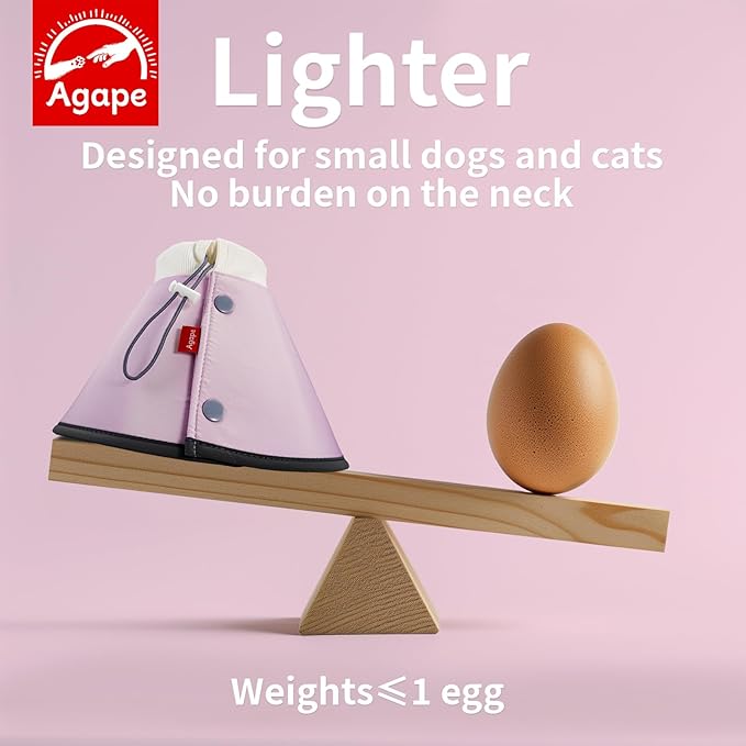 Agape Soft Dog Cone for Small Dogs &amp; Cats, Comfy Dogs Recovery Collar After Surgery, Adjustable E Collar Alternative to Stop Licking, Protective Elizabethan Cones for Pup&amp;Kitty, Comfortable Dog Cones