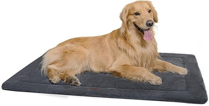 Made4Pets Dog Crate Pad Bed for Large Dogs, Washable &amp; Reversible, Anti-Slip Kennel Mat for Cozy Sleeping, Soft Fluffy Dog Bed for Indoor &amp; Outdoor Use, 41"x29", Dark Gray