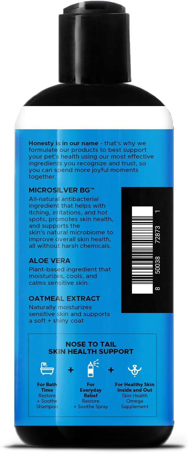 Restore + Soothe 2 in 1 Shampoo + Conditioner for Sensitive Skin for Dogs &amp; Cats - Dog Skin and Coat Supplement - Soothes Itching, Irritation and Hot Spots (Coconut) - 16oz