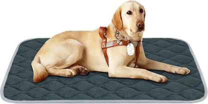 furrybaby Dog Bed Mat Flat Crate Mat with Anti-Slip Bottom Machine Washable Pet Kennel Pad for Dog Sleeping (L 42x28&