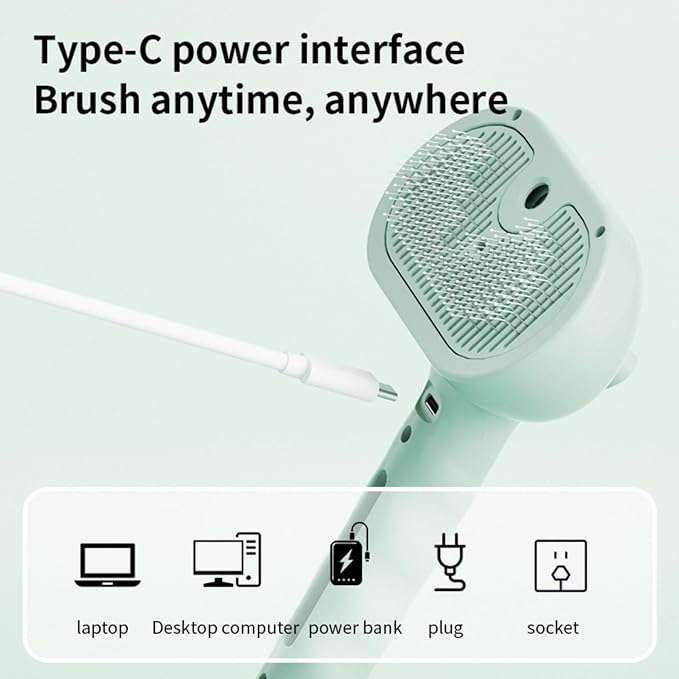 3-in-1 Steam Brush for Cats - Self Cleaning Cat Brush with Anti-Static &amp; Shedding Control, Rechargeable Pet Grooming Tool for Long/Short Hair Cats &amp; Dogs(White)