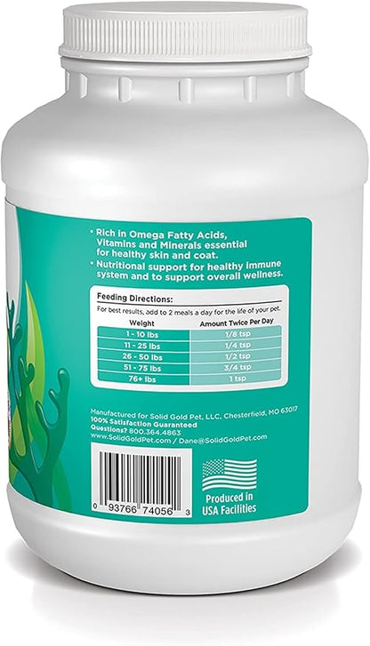 Solid Gold Cat &amp; Dog Multivitamin Powder - Kelp Powder, Omega 3 &amp; Vitamins for Dental, Digestive, Immune, Skin &amp; Coat Health - Multi Vitamin for Dogs &amp; Cats - Cat &amp; Dog Food Additive Supplement - 5lb