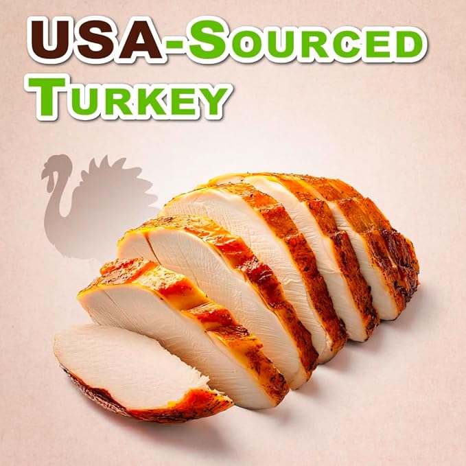 Afreschi Natural Turkey Treats Star Bites –16 oz, Hexagonal Shape, USA-Sourced Trukey, All-Natural, Hypoallergenic, Low-Fat, Healthy &amp; Easily Digestible, Puppy &amp; Training Snack &amp; Small Dogs
