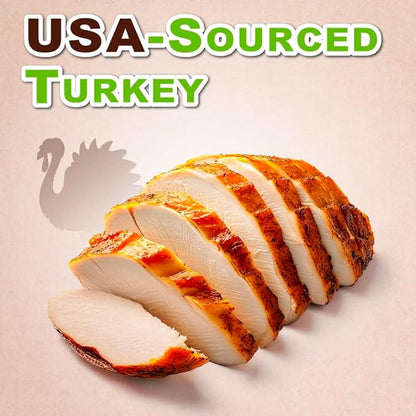 Afreschi Natural Turkey Treats Star Bites –16 oz, Hexagonal Shape, USA-Sourced Trukey, All-Natural, Hypoallergenic, Low-Fat, Healthy &amp; Easily Digestible, Puppy &amp; Training Snack &amp; Small Dogs