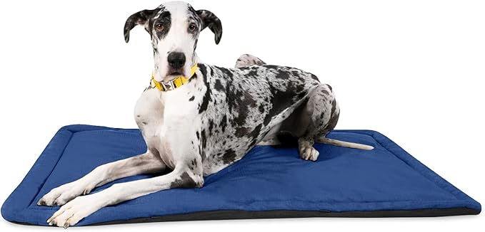 K9 Ballistics Tough Ripstop Dog Crate Pad - Durable &amp; Machine Washable with Non-Skid Bottom and 120-Day Warranty, Fits 54" Wire Crates - XX-Large, Blue Quartz